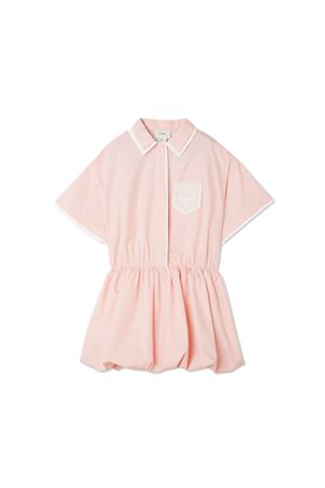 Abito baloon in popeline rosa FENDI KIDS | JFB865AEXZF1UL9